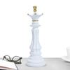 Resin Chess Piece Decor Chess Piece Figurine Chess Statue Tabletop Ornaments King Queen Chess Resin Craft Desk Decor Collectible