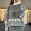 Women Sweater 100% Wool TIDENOVEL O-neck Knit Pullover Thick Winter Jumpers Female Knit Tops