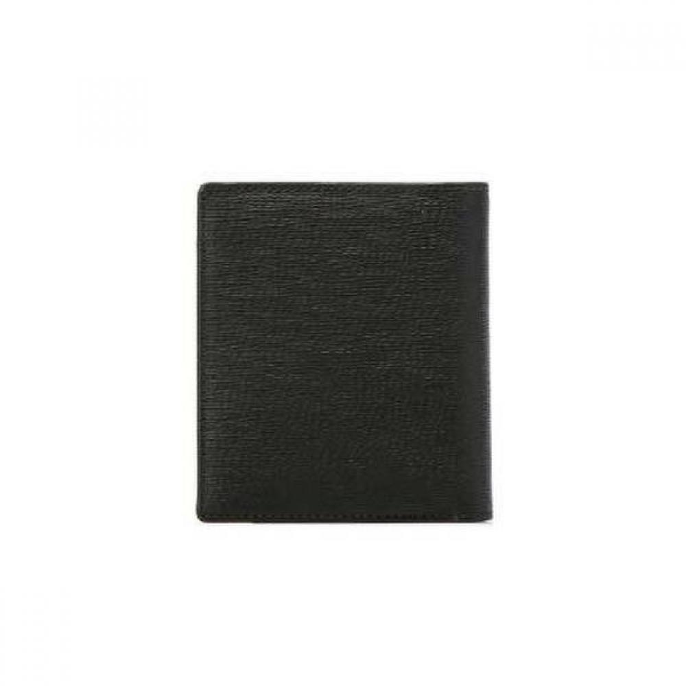 Daks Dark Brown Leather Gold Logo Wallet Dbwa2e913w3