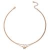 Korean version of fashion pearl five-pointed star necklace femininity Japanese and Korean star collarbone chain design sense new necklace