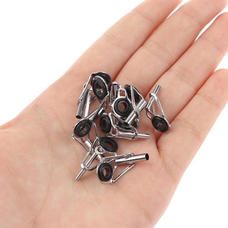 80Pcs/Box Size1-10# Fishing Rod Guide Tip Repair Kit Set Diy Eye Rings Tackle