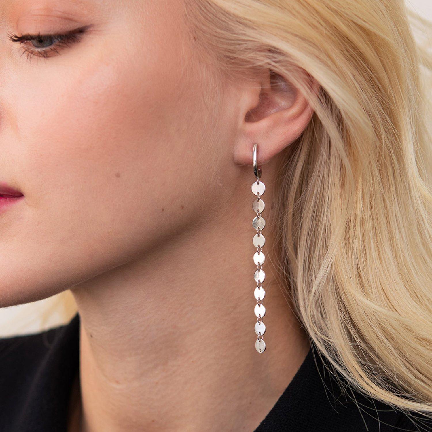 

Срібні сережки з фіанітами срібний