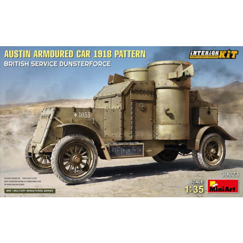 Miniart 1/35 British Austin Armoured Car 1918 Dunsterforce Interior Kit Plastic Model Kit MA39023