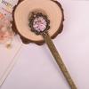 1 Piece Creative Retro Metal Bookmark Ruler Colorful Flower Bookmarks