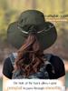 Womens Ponytail Sun Hat UPF 80+ Wide Brim Foldable Outdoor Bucket Hat