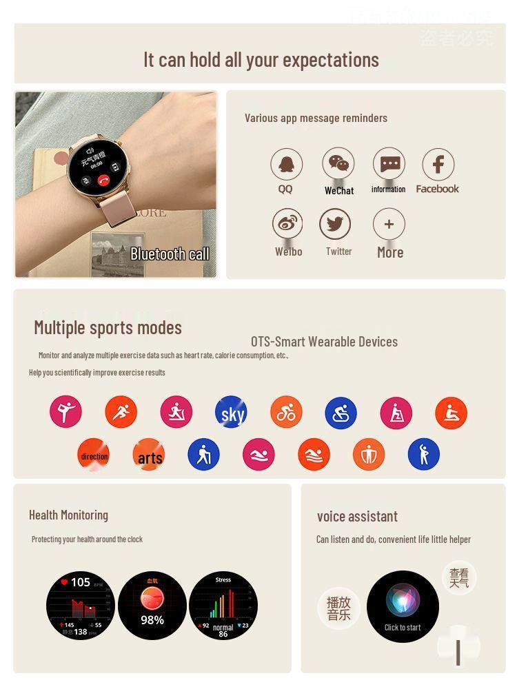 DaiTong Smart-Armband: Herzfrequenz-, Blutdruck-, Blutsauerstoff- und Schlafmonitor.