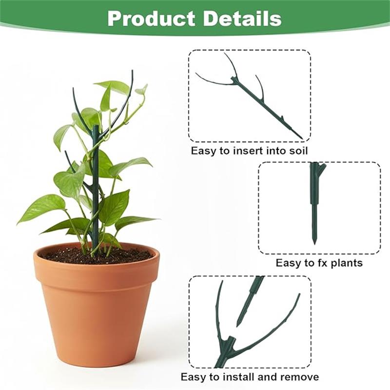5Pack Plant Support Stakes Stackable Monstera Plant Supports for Indoor Outdoor Plants Garden Stakes Trellis for Climbing Potted Plants Pothos Flowers