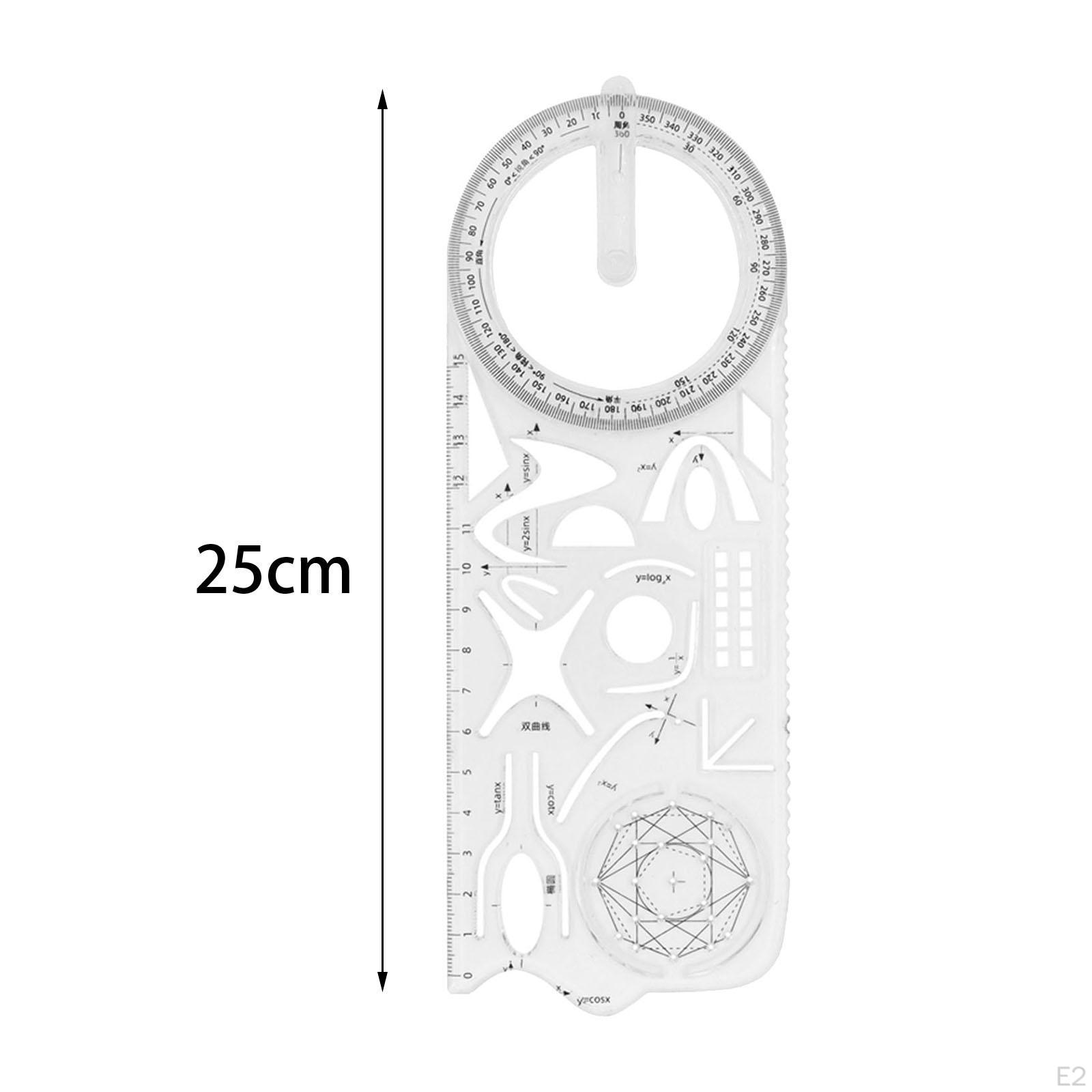 Шаблон чертежа геометрической линейки. Измерительные пластиковые линейки для школы — фото 3