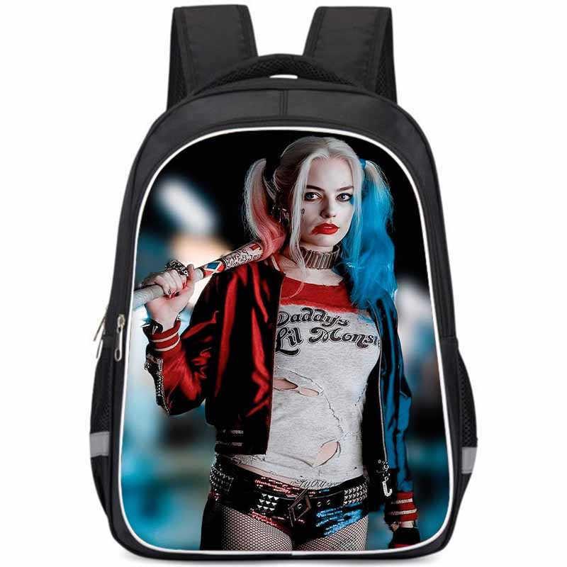 Harley Quinn Large Capacity Lightweight Oxford Fabric School Backpack For Kids