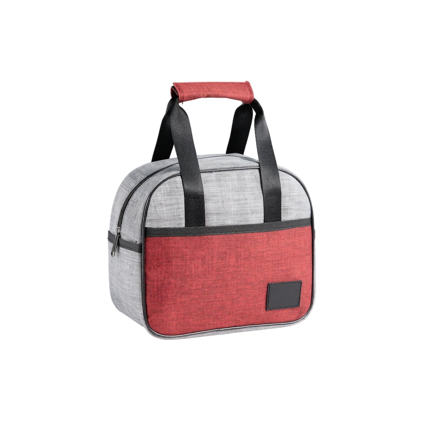 Color-Block Cloth Lunch Bag with Handles, Convenient One Size