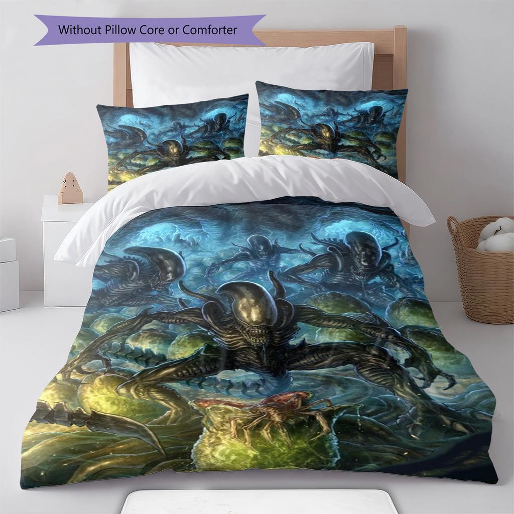 Cartoon Pattern Bedding Quilt Set Quilt Cover Pillowcase Home Decoration Birthday Gift (1 * Duvet Cover + 2 * Pillowcase, Without Core)