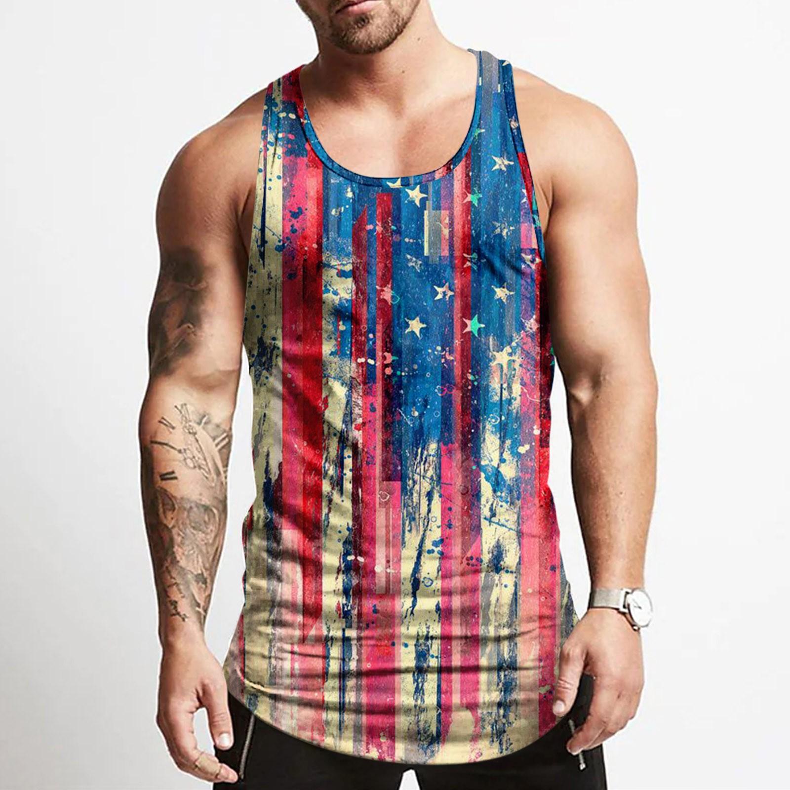 

Мужская майка без рукавов, приталенная модная летняя футболка с рисунком, быстросохнущая гавайская пляжная футболка S жёлтый