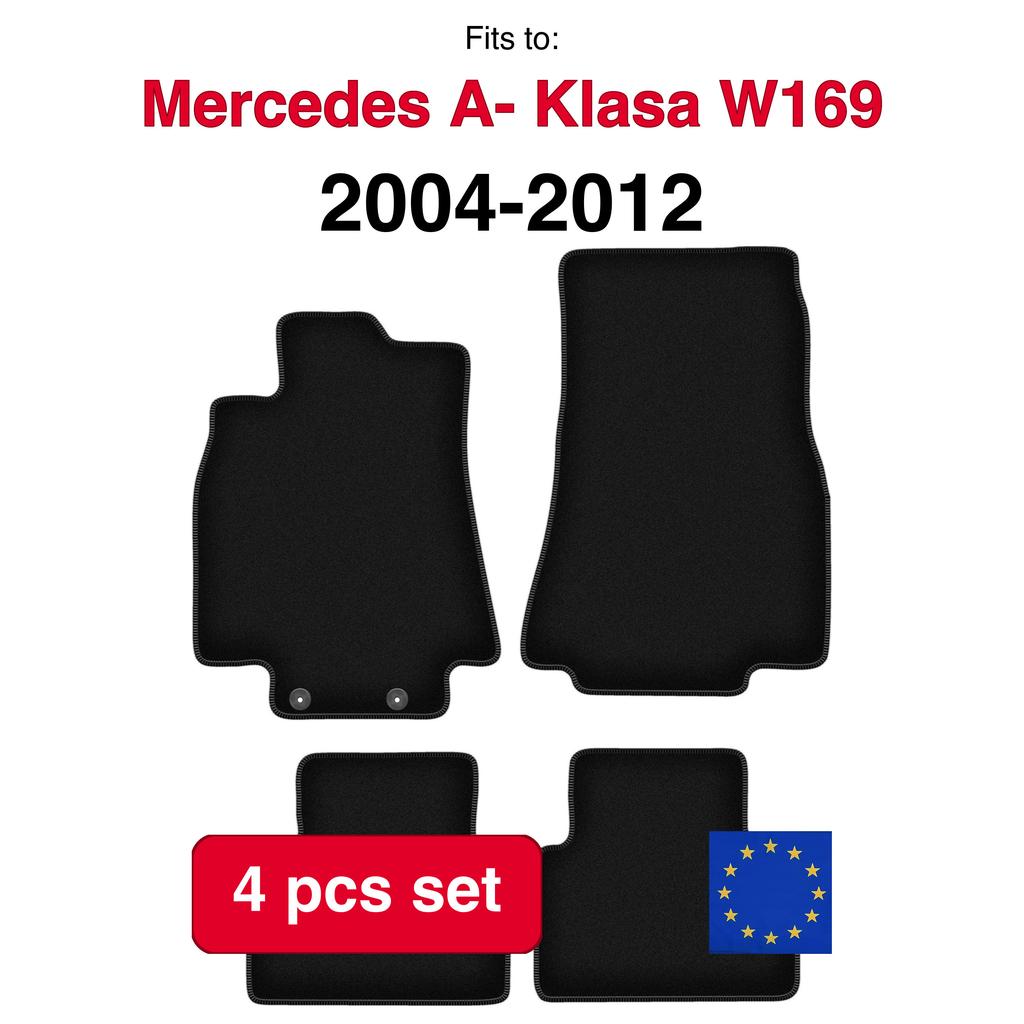 Basic Velour Car Mats For: Mercedes A-Class W169 Hatchback (2004-2012)