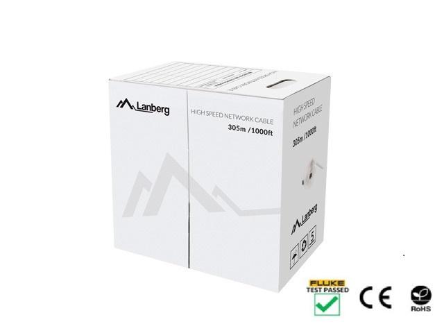 Lanberg LCU5-12CU-0305-S networking cable Grey 305 m Cat5e U/UTP (UTP)