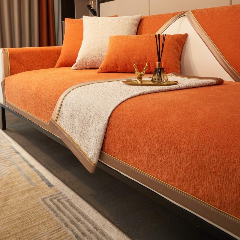 Chenille Sofa Cover Four Seasons Universal Sofa Towel Non -Slip Combination Couch Cushion Slipcover For Living Room Decor
