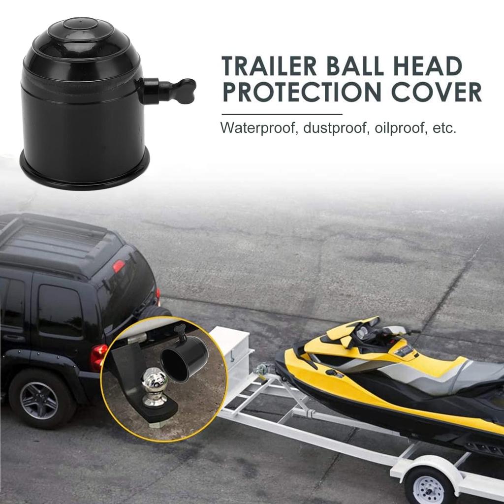 Tow Bar Ball Cap, Vehicle Draw Bar Weatherproof Hitch Ball Cover Protector Exterior Accessory