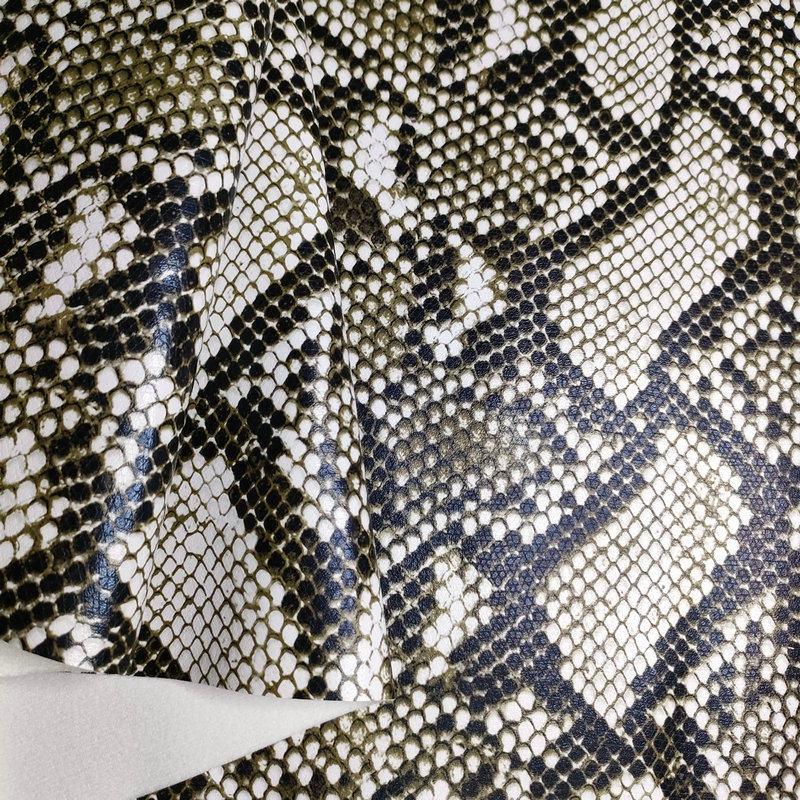 Drukāta čūskas ādas raksta ādas audums Pitona raksts Mīksts somai, atzveltnei, sēdeklim Roku darbs DIY Dekoratīvs šūšanas audums