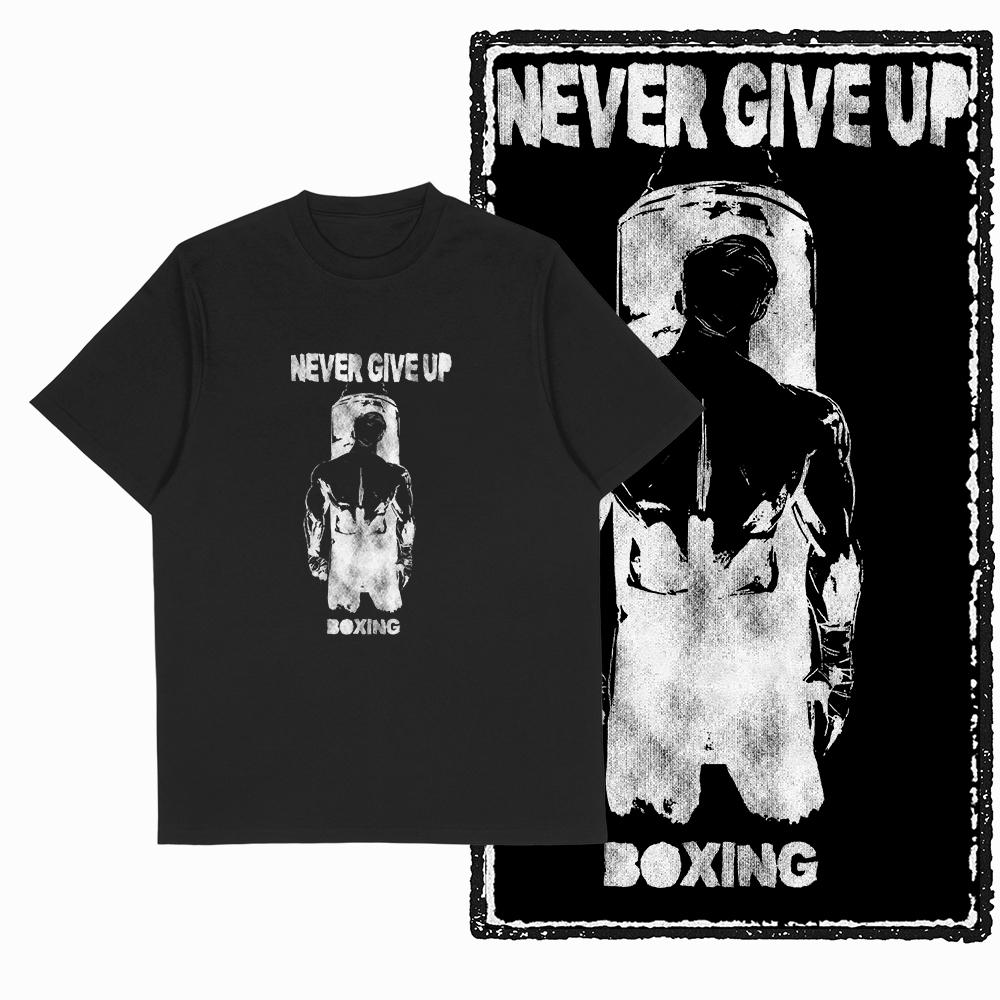 

Coolmind YJ004 Exclusive Graphic Cool High quality100% Cotton Unisex T-shirt Big size O-neck BOXING printed men tshirt cool tee 4XL