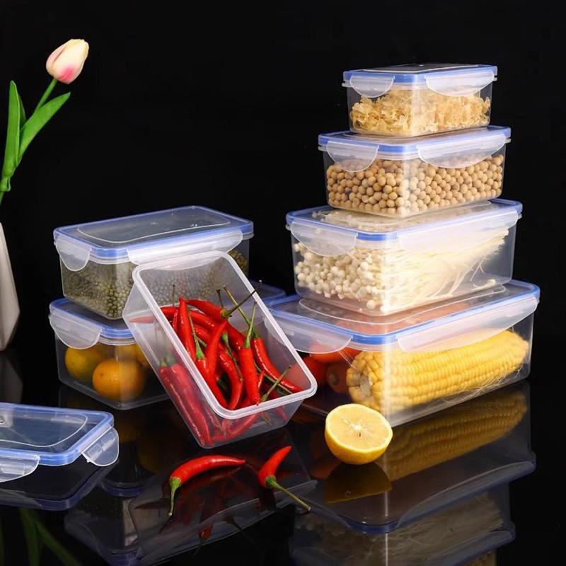 550/1000/1500/2500ml Kühlschrank Lebensmittelaufbewahrungsbox mit Kunststoffdeckel Vorbereiten Lebensmittel Frischhaltebox Picknickbox