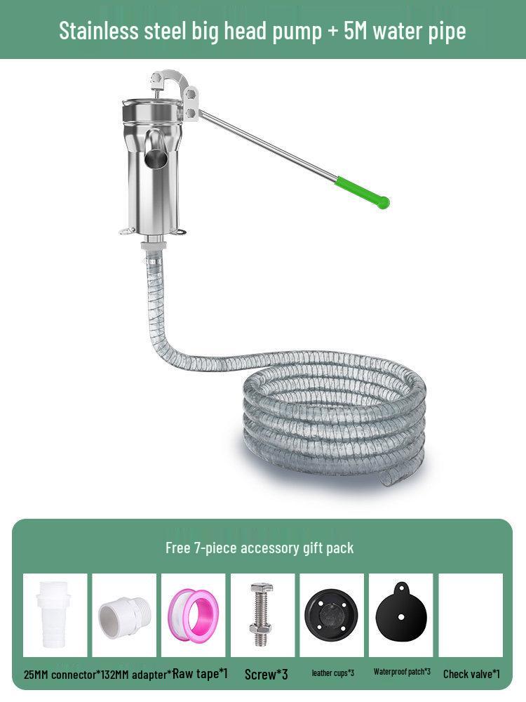 Stainless Steel Manual Rocker Pump for Household Well Water Suction