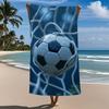 Soccer Ball Design Lightweight Microfiber Towel Fast Drying Ultra-Soft Highly Absorbent Stylish Beach Towel with Soccer