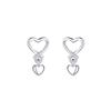 Simple Hollow Heart Earrings for Women, Temperament Commute Ear Accessories, Minimalist Openwork Heart Stud Earrings