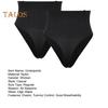 2 Pcs Women Thong High Waist Tummy Control Butt-uncovered One-piece Moulding Good Breathability Elastic Quick-drying Posture Correction Briefs Female
