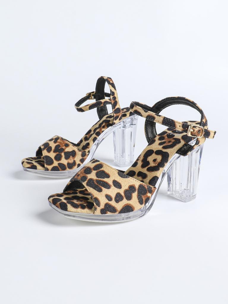 12Cm Clear Heel New Shoes Flat Heel Sexy Transparent Waterproof Table High Heel Sandals Women's High Heels LFD-69192-4