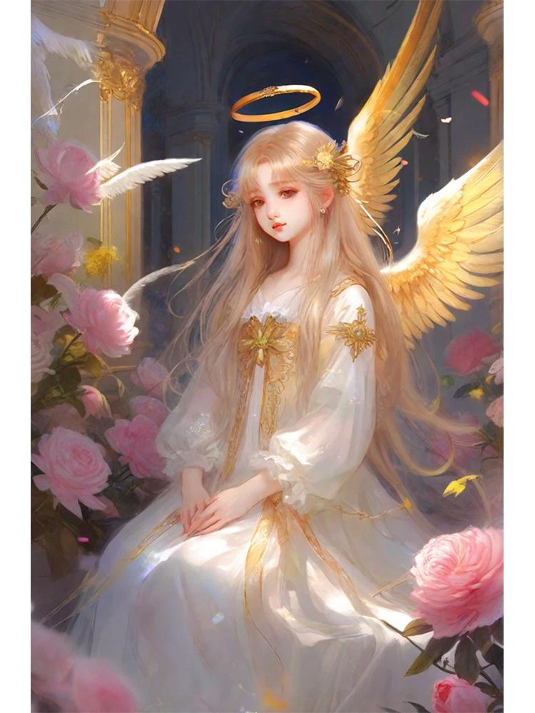 

Алмазная картина вышивка крестом крылья фея девушка 5D DIY алмазная вышивка мозаика алмазная картина украшение дома Full Round 20x30CM