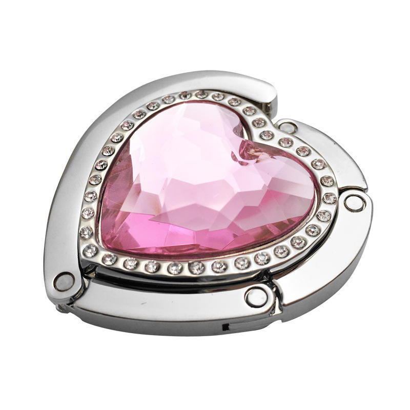 Trendy Women Bag Accessories Rhinestone Heart Handbag Hanger Foldable Desk Hook Holder Non Slip Back At Affordable S Free Real Reviews With Photos Joom Trendy Women Bag Accessories, Pink Rhinestone Desk Accessories