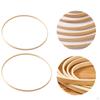 2Pcs Bamboo Floral Hoops Craft Rings Multipurpose Dreamcatcher Hoops, Macrame for Wall Hanging
