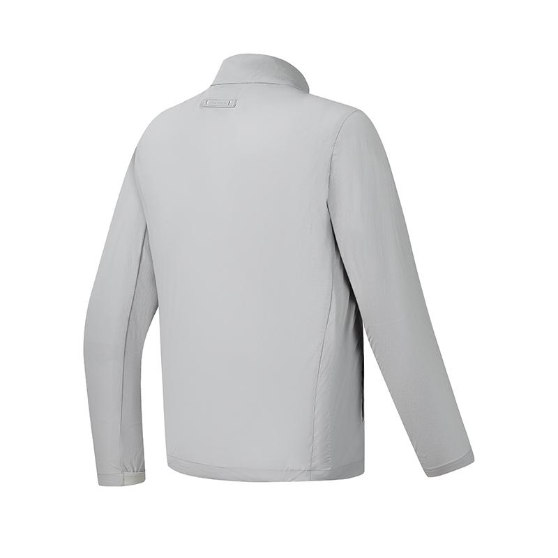 FILA Golf Series Simple Classic Sports Casual Golf Versatile Comfortable Textured Woven Jacket Men jackets Moon-Eclipse-Gray A11M625716FGY