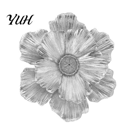 Modern Wall Art 3D Resin Flower Decoration, Floral Sculpture, Decorstion Hanging Ornament for Living Room, Home, Office Room