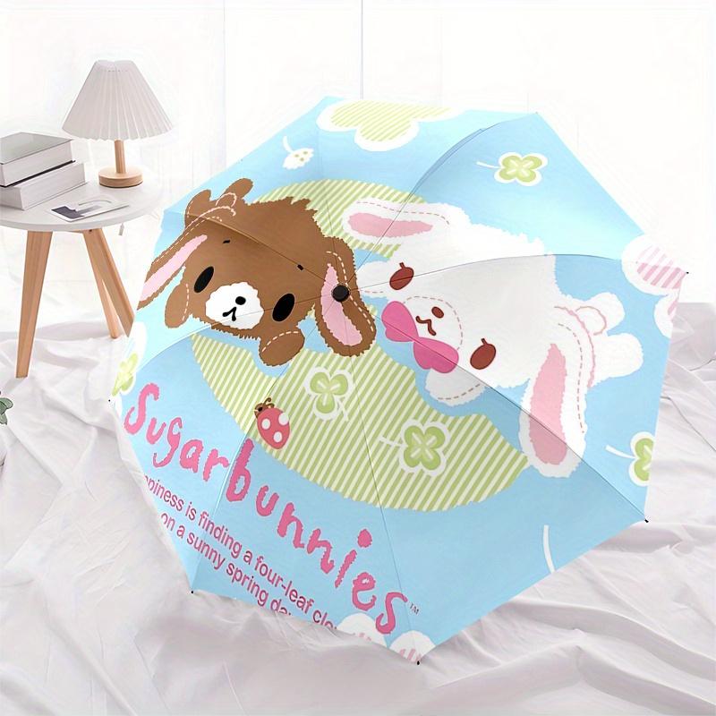 Sugarbunnies, Sanrio Automatic Open/Close Umbrella-Cute Umbrella with Cute Design, Portable 3-Fold Compact Umbrella for Men & Women, Hallowe