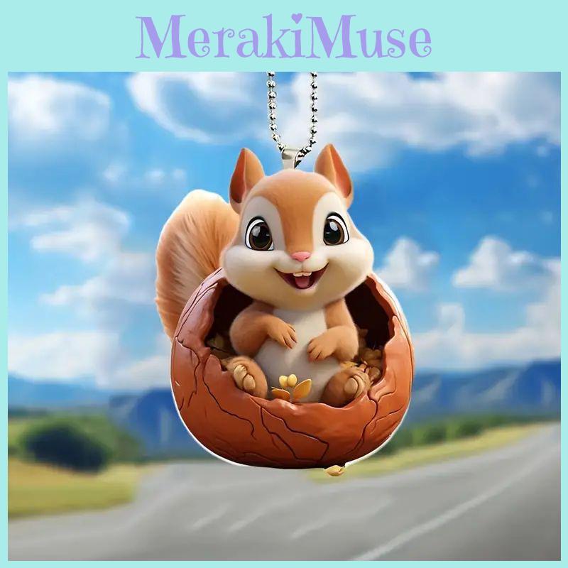 Entzückender Acryl Eichhörnchen Autoanhänger Niedlicher Schlüsselanhänger Rucksackdekoration Geschenk