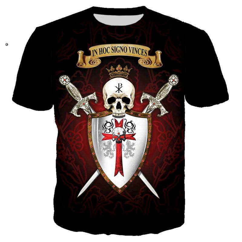 

Футболка с 3D принтом «Рыцари тамплиеров», модные повседневные футболки для мужчин и женщин в стиле Харадзюку в стиле хип-хоп, уличная футболка, футболки 4XL