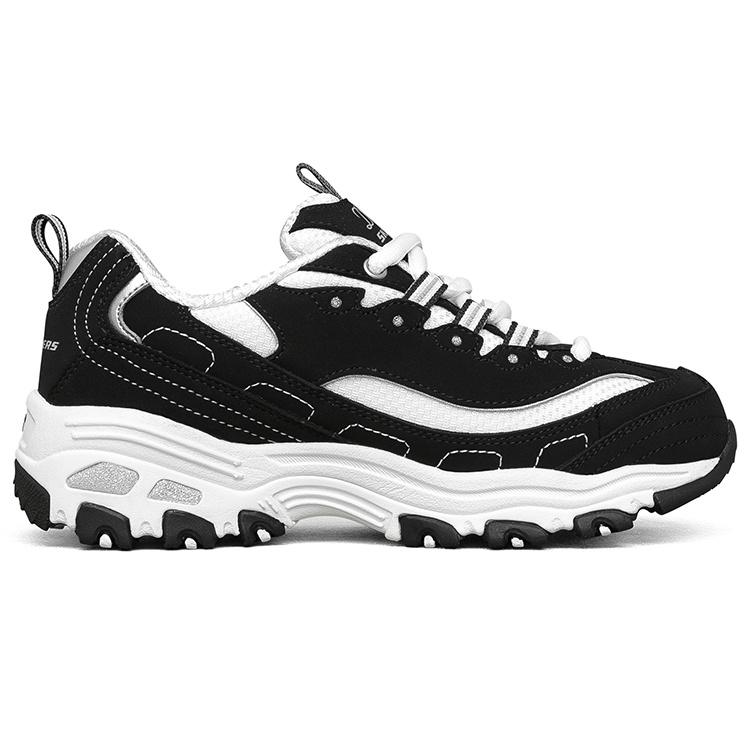 (GS) Skechers D'Lites 'Black White' Kids' 80587L-BKW