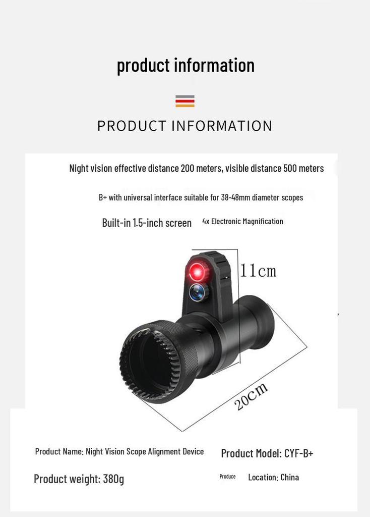 B+ Crosshair HD Infrared Night Vision Scope for Night Fishing