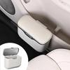 Multifunctional Hanging Car Trash Can With Press Top Lid Wet & Dry Storage Bin For Auto Interior Accessories