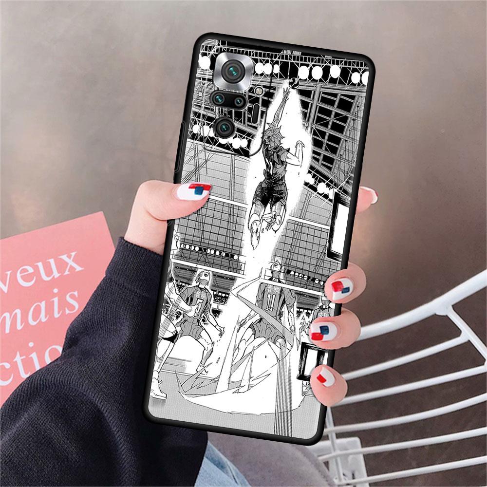 Funda For Xiaomi Redmi Note 10 9 11 Pro Soft Phone Case 10S 9S K40 8 9A 9C 9T 7 10C 8T Silicone Cover Haikyu!! Anime Shell Capa