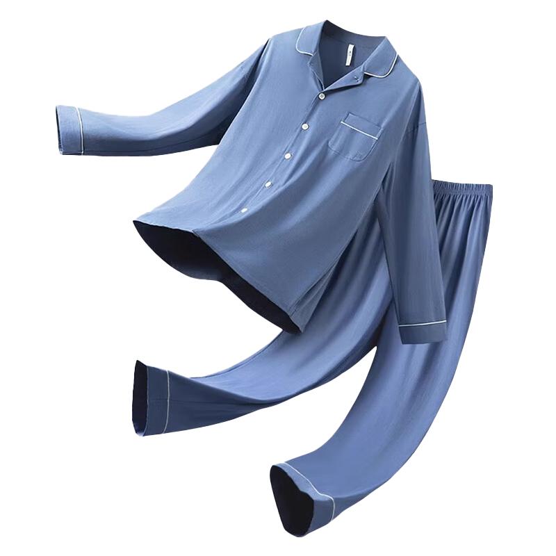 Shanshan 100% Cotton Long Sleeve Long Pants Pajama Set Spring Summer Loose Fit Plus Size Loungewear