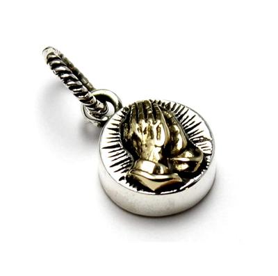Good vibrations Gebetshände Anhänger, Sterlingsilber 925, Mexiko
