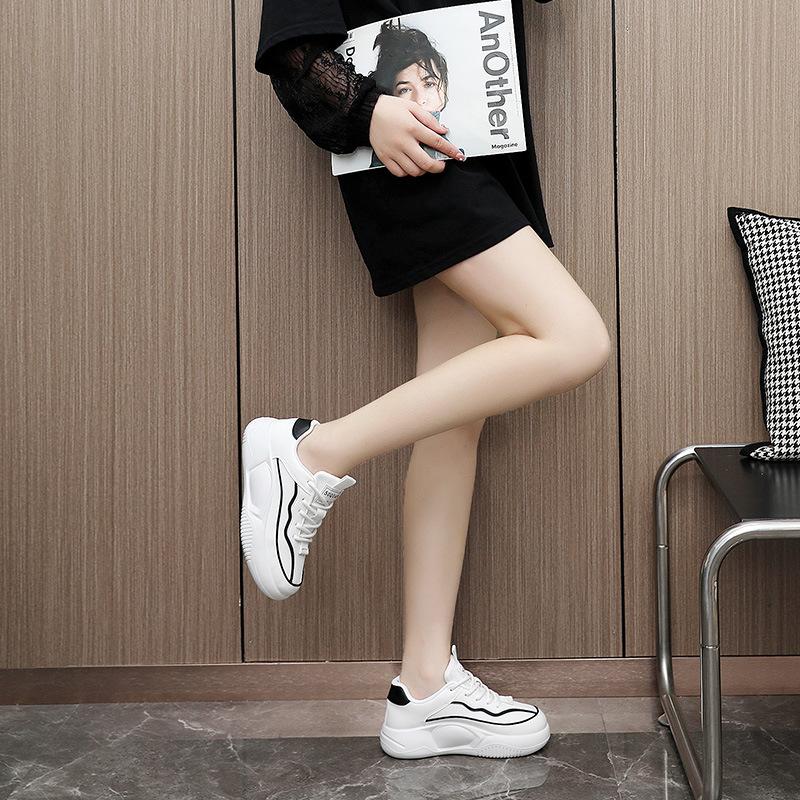 [Processing and customization] K8637 new women's shoes color matching 2025 summer and autumn height increase thick-soled sports and leisure shoes