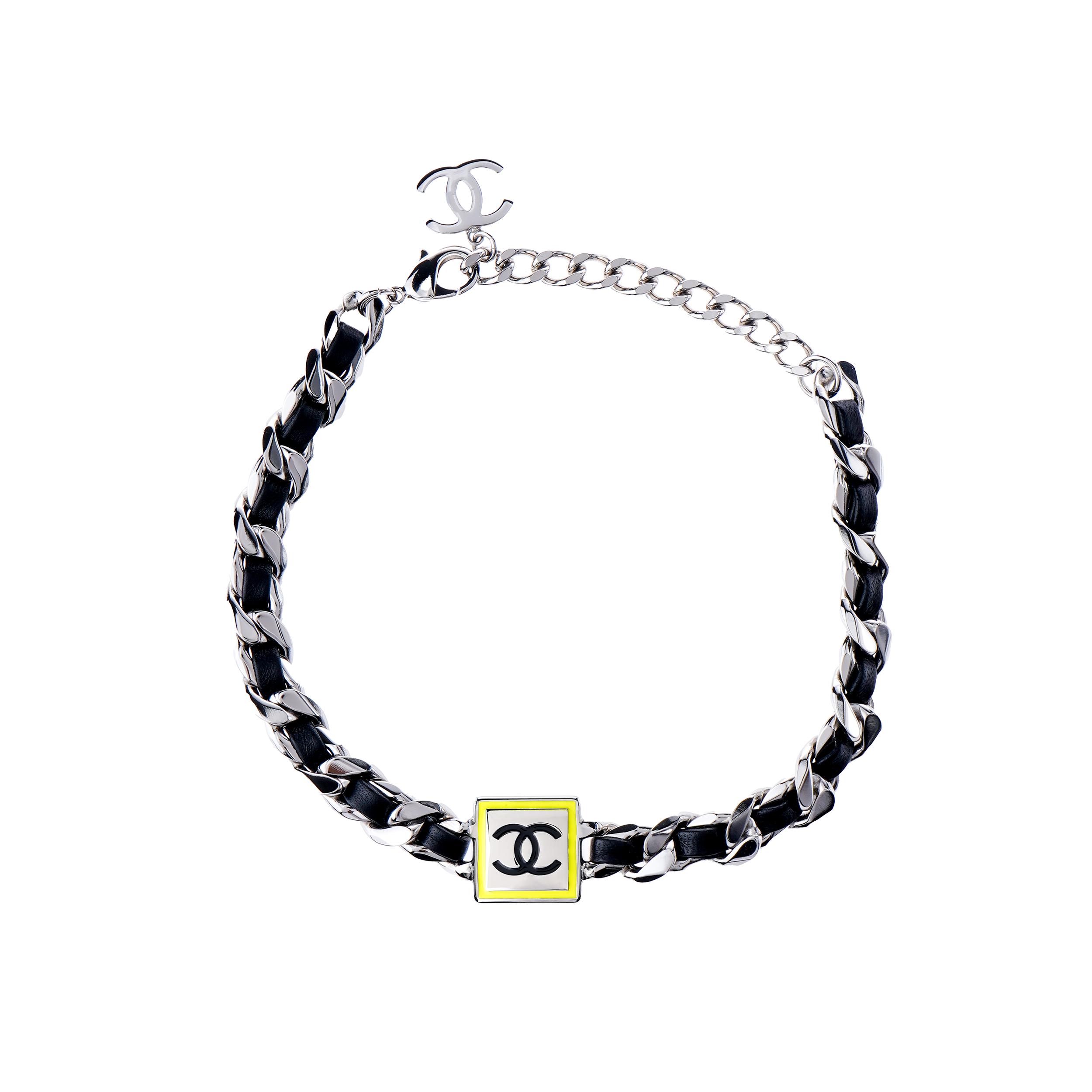 

Шокер Chanel Double C зі чистого срібла з логотипом Double C Жіночий ланцюжок Металевий AB6771-B06482-NE778 Silver,F