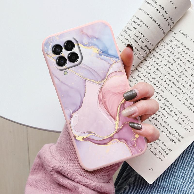 Case For Samsung Galaxy M33 M53 5G Phone Cover Vintage Marble Watercolor Painting Silicone tpu Funda For Samsung M55 M54 M34 M13