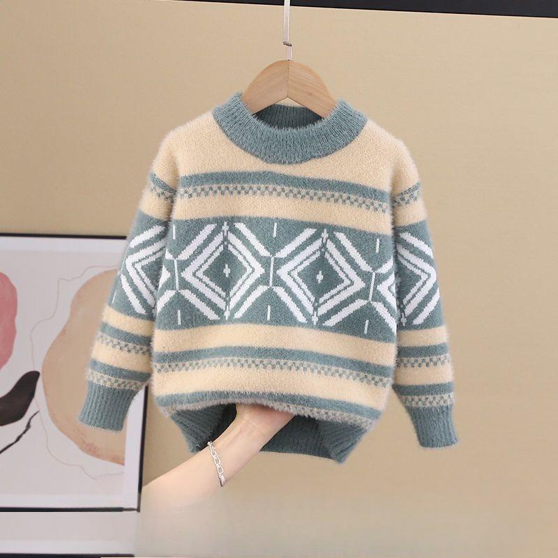 Boys' Fashionable Sweater - Winter Children's Knitted Sweater