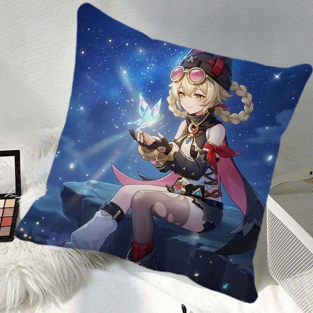 Jahoda Genshin Impact Game Pillow Case Square Pillow Bedroom Sofa Leisure Comfort Cushion Car Home Decoration