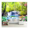 Forest Waterfall 3D Wallpaper Nature Landscape Wall Mural Living Room TV Background Decoration Mural
