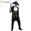 Halloween Adult Male Luxury Pirate Masquerade Party Costume Pirate Captain Noble Costume