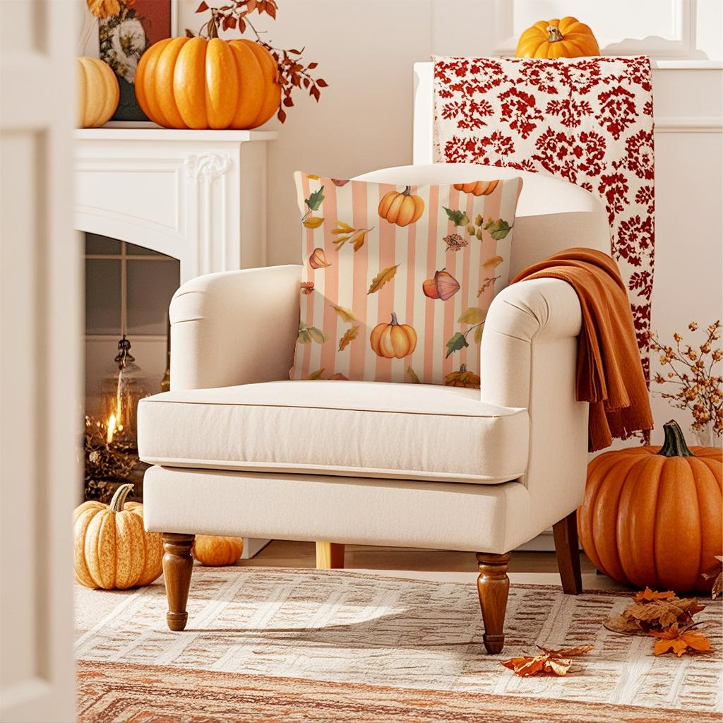 Cat Pumpkin Maple Leaf Cushions Pillowcase Polyester Cushion Cover Throw Pillow Sofa Decoration Pillowcover Home Decor